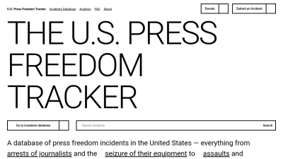 Screenshot preview of pressfreedomtracker.us