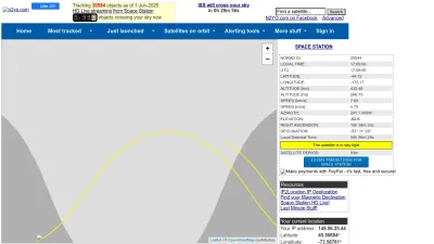 Screenshot preview of n2yo.com