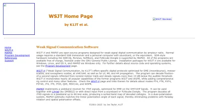 Screenshot preview of wsjt.sourceforge.io