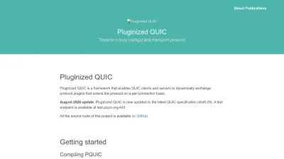 Screenshot preview of pquic.org