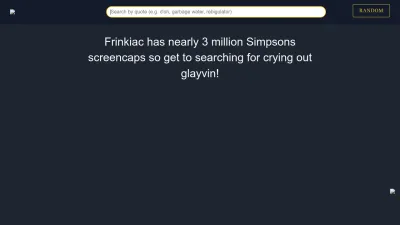 Screenshot preview of frinkiac.com