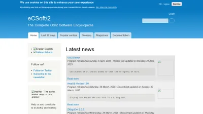 Screenshot preview of ecsoft2.org