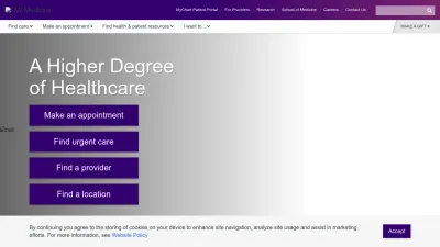 Screenshot preview of uwmedicine.org