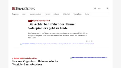Screenshot preview of bernerzeitung.ch
