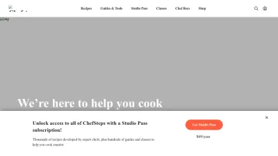 Screenshot preview of chefsteps.com