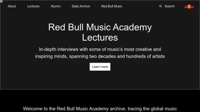 Screenshot preview of redbullmusicacademy.com