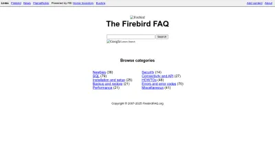 Screenshot preview of firebirdfaq.org