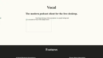 Screenshot preview of vocalproject.net