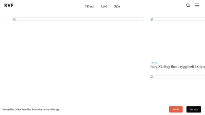 Screenshot preview of kvf.fo