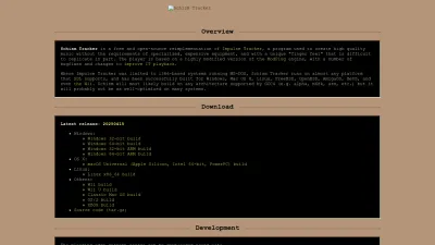 Screenshot preview of schismtracker.org