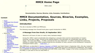 Screenshot preview of mmix.cs.hm.edu
