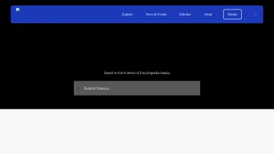 Screenshot preview of iranicaonline.org