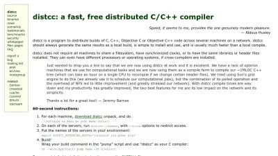 Screenshot preview of distcc.org