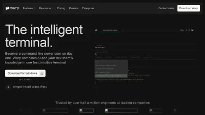 Screenshot preview of warp.dev