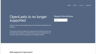 Screenshot preview of openlaszlo.org