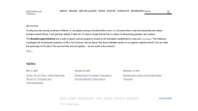 Screenshot preview of breakthroughinitiatives.org