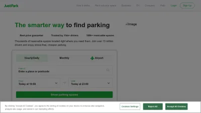 Screenshot preview of justpark.com