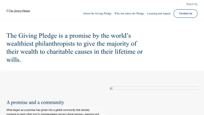 Screenshot preview of givingpledge.org