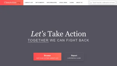 Screenshot preview of classaction.org