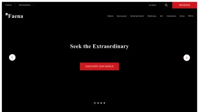 Screenshot preview of faena.com