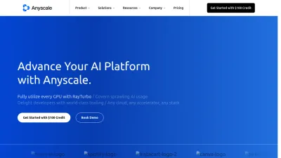 Screenshot preview of anyscale.com