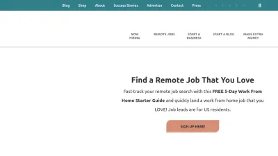 Screenshot preview of theworkathomewoman.com
