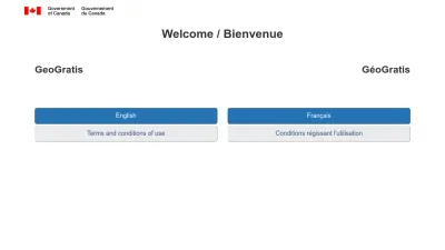 Screenshot preview of geogratis.gc.ca