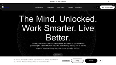 Screenshot preview of neurable.com