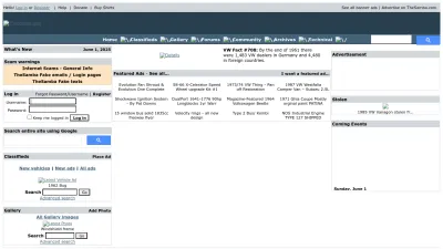 Screenshot preview of thesamba.com