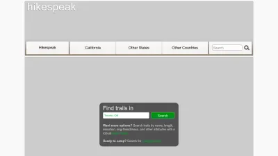 Screenshot preview of hikespeak.com