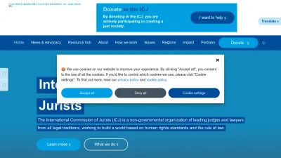 Screenshot preview of icj.org