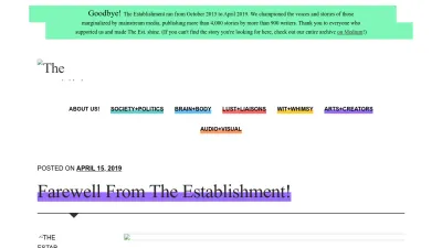 Screenshot preview of theestablishment.co
