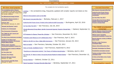 Screenshot preview of zombietime.com