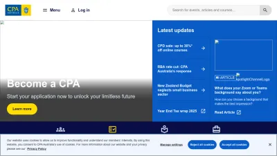 Screenshot preview of cpaaustralia.com.au