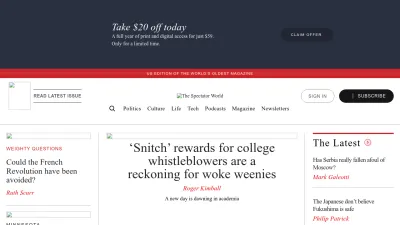 Screenshot preview of thespectator.com