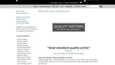 Screenshot preview of neatoshop.com