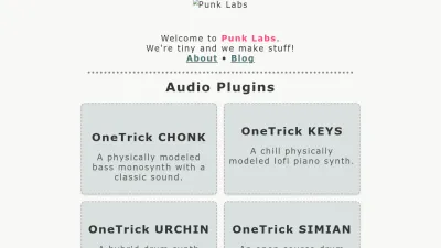 Screenshot preview of punklabs.com