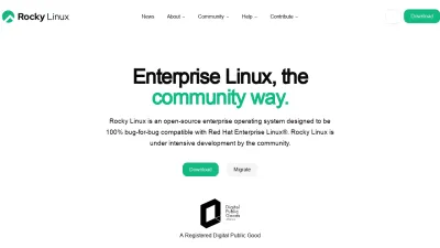 Screenshot preview of rockylinux.org