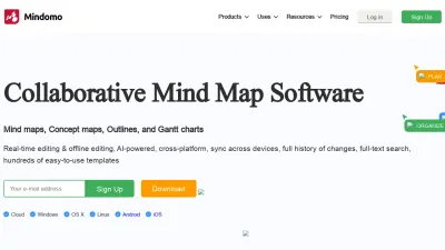 Screenshot preview of mindomo.com
