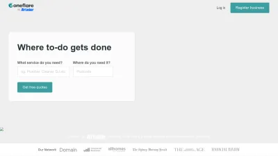 Screenshot preview of oneflare.com.au