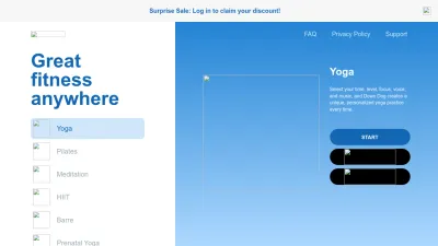 Screenshot preview of downdogapp.com