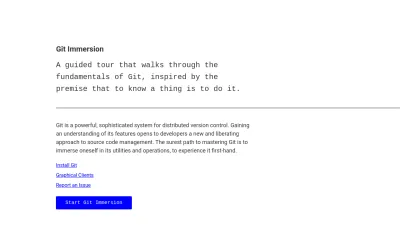Screenshot preview of gitimmersion.com