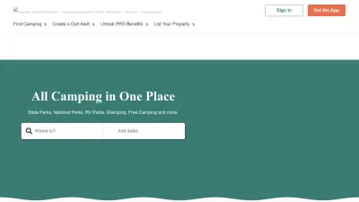 Screenshot preview of thedyrt.com