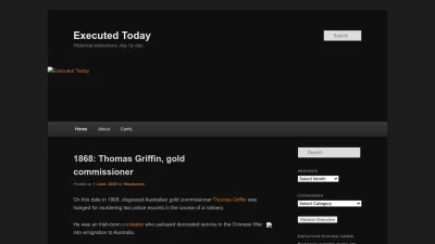 Screenshot preview of executedtoday.com