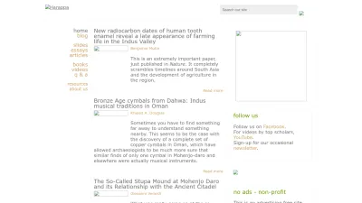 Screenshot preview of harappa.com