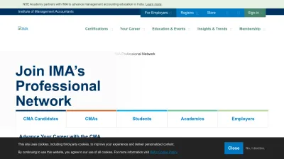 Screenshot preview of imanet.org