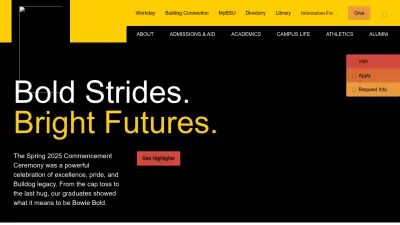 Screenshot preview of bowiestate.edu