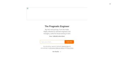 Screenshot preview of newsletter.pragmaticengineer.com