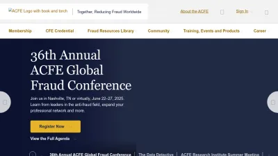 Screenshot preview of acfe.com