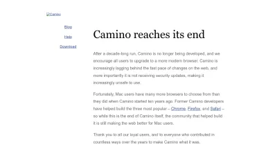 Screenshot preview of caminobrowser.org